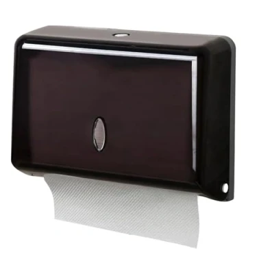 Image de NICEME Distributeur essuie Mains,Distributeur Papier Toilette Main,Distributeur Mains pour Format Plié, Postuler à Hôtel Bathroom devidoir Tout mural 200 Feuilles &amp; Noire