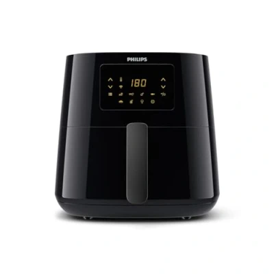 Image de Philips Airfryer Essential XL, commande par application, 5 portions, 1,2 kg, 6,2 L, écran tactile, noir (HD9280/90)