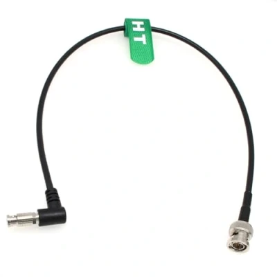 Image de HangTon 6G SDI Video Cable for Blackmagic Assist 4K 5&quot; Monitor DJI Lightbridge 2, HD Micro BNC to Male Right Angle High Density 30cm