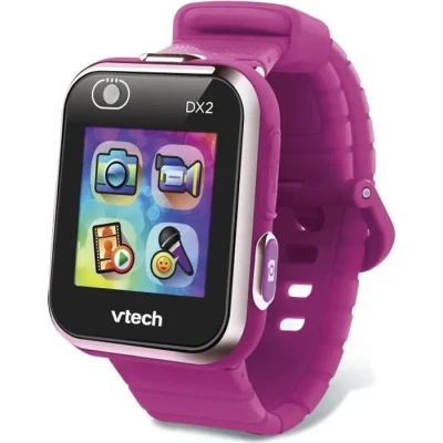 Image de VTech KidiZoom SmartWatch DX2 Rose Framboise, Montre Digitale Enfant, Photo, Selfie, Vidéo, Écran Tactile Vertical, Jouet High Tech, Cadeau Enfant et Ado de 5 Ans à 13 Contenu en Français