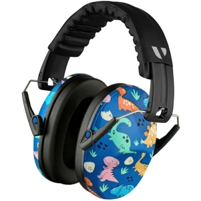 Image de Vanderfields Casque Anti Bruit Enfant, Facilement réglable pliable protection auditive avec atténuation de 26dB SNR pour milieu bruyant ou stressant enfants, garçons,filles et étudiant 3 à 16 ans