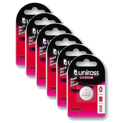 Image de Uniross Pack de 3 Piles Lithium CR2032, 3V