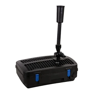 Image de AquaForte GFU 5800 Pompe pour Fontaine + 11W UV C, Puissance 55W, Max. Hauteur de refoulement 4,8 mètres, Débit 5,2 m3 par Heure, Raccord 25/32 mm, Taille l&#039;étang 8 m3.