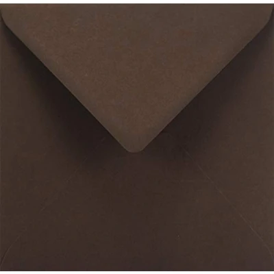 Image de Netuno 100 enveloppes carrées marron foncé 153x153mm 115g Sirio Color Cacao enveloppe colorée décorative élégante pour lettres invitations mariage Noël cartes de voeux anniversaire fêtes