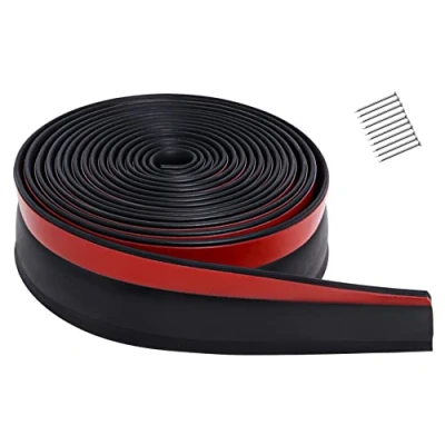 Image de Joint de Porte Garage, Universel pour Bande D&#039;étanchéité en Caoutchouc Polyvalente la Partie Inférieure Garage par Poweka (6 m)