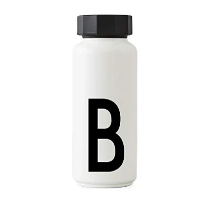 Image de Design Letters Bouteille Isotherme Gourde 500ml d&#039;eau sans BPA Inox Reutilisable Chaud de 12 hrs Froid Jusqu’à 24 Sport pour Enfant, femme, Voyage Blanc
