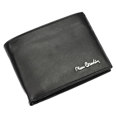 Image de Pierre Cardin TILAK56 880BP Portefeuille élégant pour homme en cuir naturel avec porte cartes et protection RFID Noir, Noir , Élégant