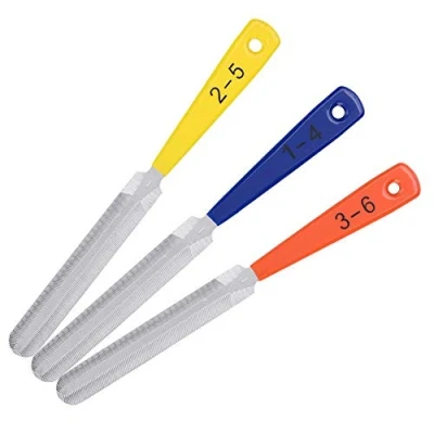 Image de sattelfeilen gitarre, Lime sillet Guitare, Lot de 3 Limes à écrou frettes Outil Remplacement pour Guitare Basse, Mandoline, Banjo, ukulélé