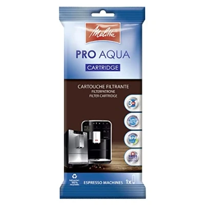 Image de Melitta Cartouche Filtrante Pro Aqua pour Machines à Grain avec Broyeur, Détartrage Optimal des expresso durant 2 Mois ou 50L