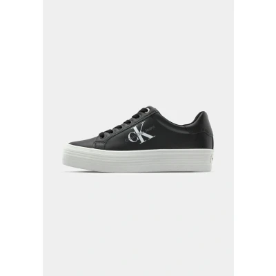 Image de Calvin Klein Jeans VULC Flatform Laceup Baskets basses, Femme, Taille: 41, Black cuir et imitation de