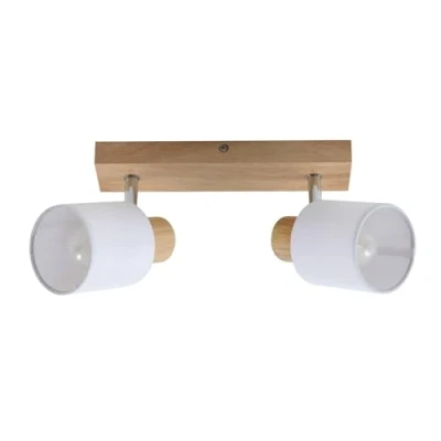Image de Lindby Spot Wanessa à intensité variable (Moderne) en Marron Bois e. a. pour Salon &amp; Salle manger (à 2 lampes, E14), Lampe encastrable, plafonnier, applique