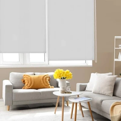 Image de Blindecor Ara Store enrouleur translucide uni Gris argent, 100 x 175 cm (largeur hauteur) Taille du tissu 97 170 Stores pour fenêtres