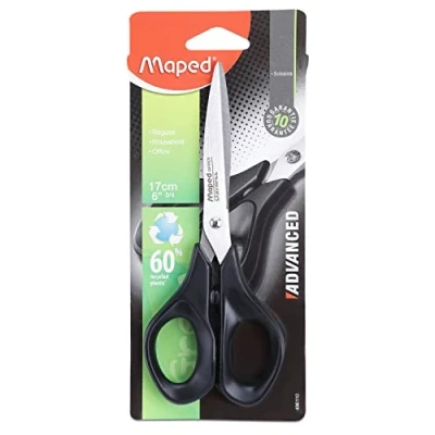 Image de Maped Ciseaux Advanced recyclé symétrique Noir 17 cm