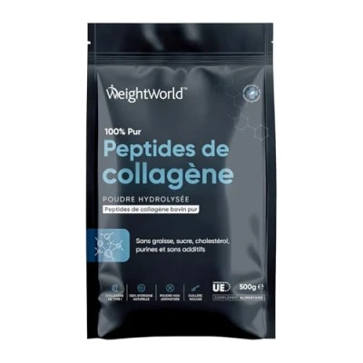 Image de Collagène Poudre 500g 100% Pur Peptide de Collagene Hydrolysé Sans Saveur Bovin Type 1 Riche En 18 Acides Aminés Essentiels &amp; Haute Teneur Protéines Additifs Ni OGM