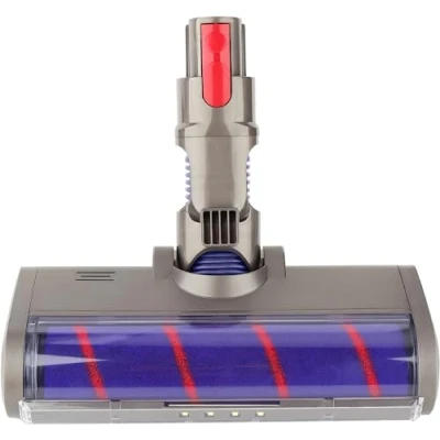 Image de Fayerkar Tête de nettoyage à rouleau souple pour aspirateurs sans fil Dyson V7 V8 V10 V11 V15, éclairage LED