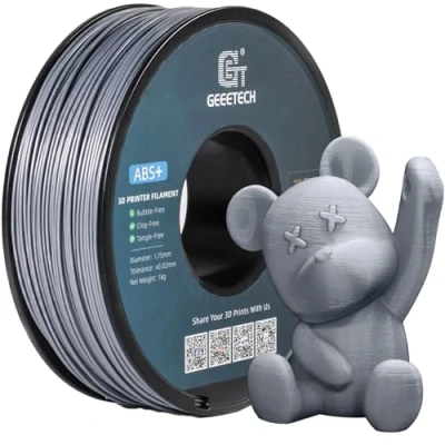 Image de GEEETECH Imprimante 1.75mm ABS+, Filament pour 3D,1kg 1 Bobine,Argent