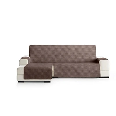 Image de Eysa Oslo Housse, Microfiber, C/7 Marron Vison, Chaise Longue 290 cm. Adapté aux canapés de 300 à 350 cm