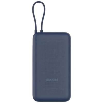Image de Xiaomi 33W Power Bank 20000mAh avec Câble Intégré, Charge Rapide, Batterie Externe Portable Couleur Bleu (Modèle Global)