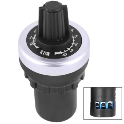 Image de Litensh 10K Ohm 22mm LA42DWQ Gouverneur Potentiomètre Rotatif Convertisseur Avec Bouton Résistance Variable Variateur de Vitesse Entraînement