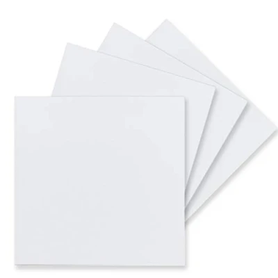Image de Lot de 100 cartes simples, carrées, 15 x cm, blanc éclatant, 240 g/m², vierges, idéales comme postales et bricolage, faites carton artisanal argileux qualité supérieure
