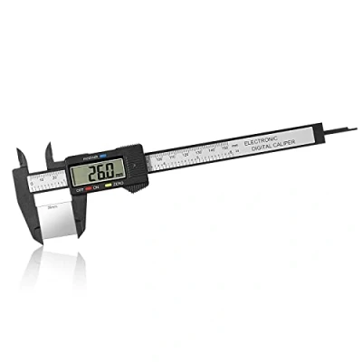Image de Vinabo Pied a Coulisse Digital, 150 mm / 6&quot; à Numérique, Outil de Mesure Électronique Avec Grand écran LCD, pour les Mesures Externes, Internes, Profondeur et Pas