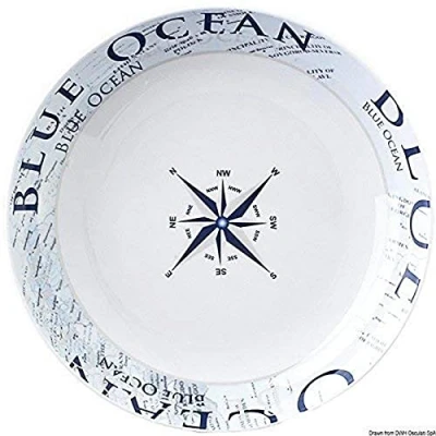 Image de BRUNNER 0830026N.C8C Assiette creuse, design bleu océan