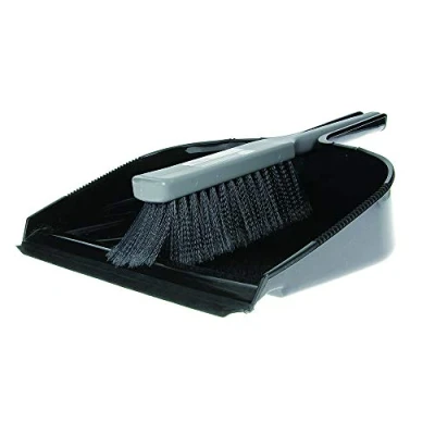 Image de Elliott Extra Large Garden Dustpan and Brush,Ideal for DIY use,Larger Jobs Cleaning around the Garden, Strong Synthetic Fibres suplied with a Black Pan matching Grey Brush