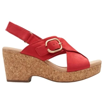 Image de Clarks Femme Giselle Colombe, Nubuck Cerise, 41 EU