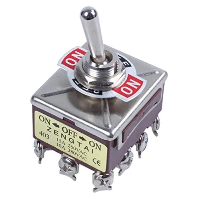 Image de SVRITE AC 380V 10A ON/OFF/ON 3 Positions Interrupteur a bascule 4 broches 4PDT
