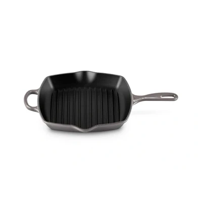 Image de Le Creuset Skillet Gril en Fonte Émaillée, Carré, 26 cm, 2,86 kg, Flint, 20183264440422