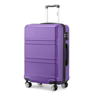 Image de Kono Grand Valise Dure de Chariot à Coquille d&#039;ABS Bagage 28 Pouces léger avec la Mode 4 Roues, Violet