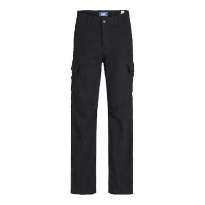 Image de Jack &amp; Jones Junior Pantalon cargo pour enfants, Taille: 11a, Black