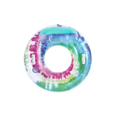Image de Bouée Bestway Multicolore Diamètre 117 cm Avec appuie tête, poignées et porte gobelet