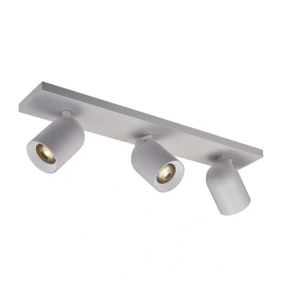 Image de Arcchio spot Brinja, blanc, angulaire, Ø 7 cm, à 3 lampes, GU10