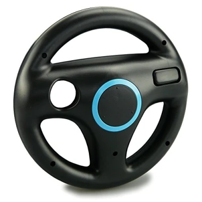 Image de SMARDY Volant de Course Roue Noir Racing Wheel Compatible avec Nintendo Wii U Télécommande Contrôleur pour Mario Kart Game, Jeux Conduite