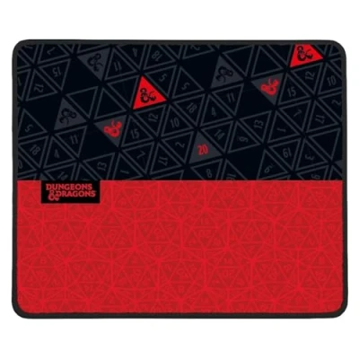 Image de Konix Dungeons &amp; Dragons Tapis de Souris Gaming 32 x 27 cm Base antidérapante en Caoutchouc Rouge et Noir
