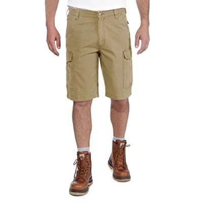 Image de Carhartt Rugged Flex Short de Travail Cargo en Toile Coupe décontractée, Vert Kaki foncé, W38 Homme