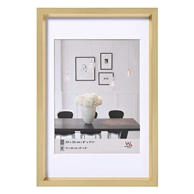 Image de walther design cadre photo doré 40 x 50 cm avec passe partout, en plastique Style acier ES050G, Or