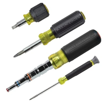 Image de Klein Tools 80019 Kit d&#039;outils pour tournevis multi embouts et tourne écrous, 28 tailles industriels différents, 4 pièces, noir