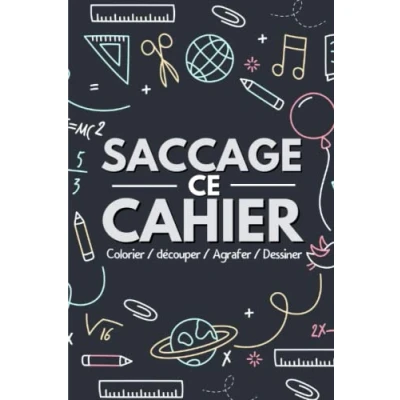 Image de Saccage ce Cahier: un carnet à abimer , colorier dessiner agrafer détruire saccager coller bref pour t’amuser ! Complète les défis ... Cadeau original Noel ou anniversaire