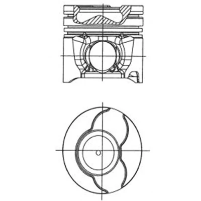 Image de NÜRAL 87 135300 00 Piston 73,7 avec porte segment, pour bielle trapézoïdale PEUGEOT: 207 3/5 portes, 206 206+ portes