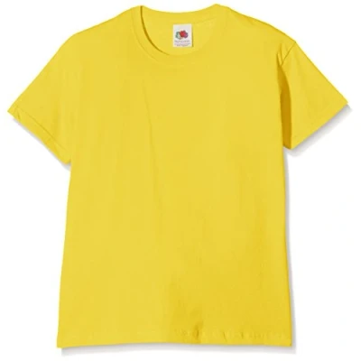 Image de Fruit of the Loom SS132B T Shirt Fille Jaune 140 Cm, 9 11 Ans