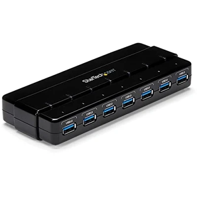 Image de StarTech.com Hub SuperSpeed USB 3.0 avec 7 ports 5Gbps Concentrateur adaptateur d&#039;alimentation (ST7300USB3B)