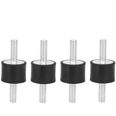 Image de Aigend M6 Supports en Caoutchouc, Paquet de 4 Bobine Caoutchouc Anti Vibration Pièce Lié Métallique pour Pompes à Eau Moteurs Essence (VV20*15 M6*18)