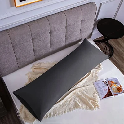 Image de Taie d&#039;oreiller Microfibre Gris foncé 50 x 135 cm, Housse de Coussin avec la Fermeture à Enveloppe