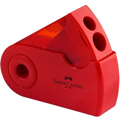 Image de Faber Castell Sleeve Taille crayon double à réservoir Spitzdose rouge