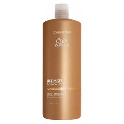 Image de Wella Professionals Ultimate Smooth Après shampooing Soin Conditionnant avec Squalane &amp; Omega 9 Pour Cheveux Secs, Ternes et Frisés (1l)