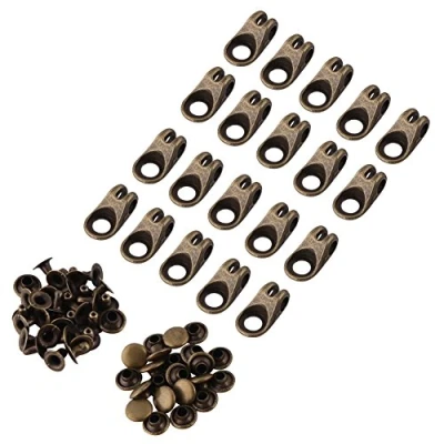 Image de Crochets de Dentelle Raccords avec Rivets à Chaussure Boucles Lacet Sécurité en Alliage pour les Chaussures Randonnée Travail Extérieur Bottes d&#039;Alpinisme Or Bronze Gris Optionnel(Bronze)