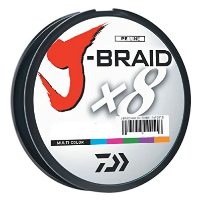 Image de Daiwa J Braid X8 Fil tressé Mixte, Multicolore, 80 LB
