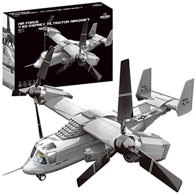 Image de Apostrophe Games Ensemble de Blocs Construction d&#039;avions à Rotors Basculants V 22 Osprey 460 Pièces